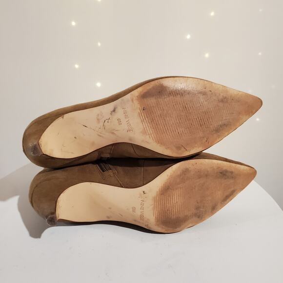 Nine West Zadan Suede Leather Kitten Heel Ankle Boots Size 6 Steampunk Victorian - Picture 7 of 11